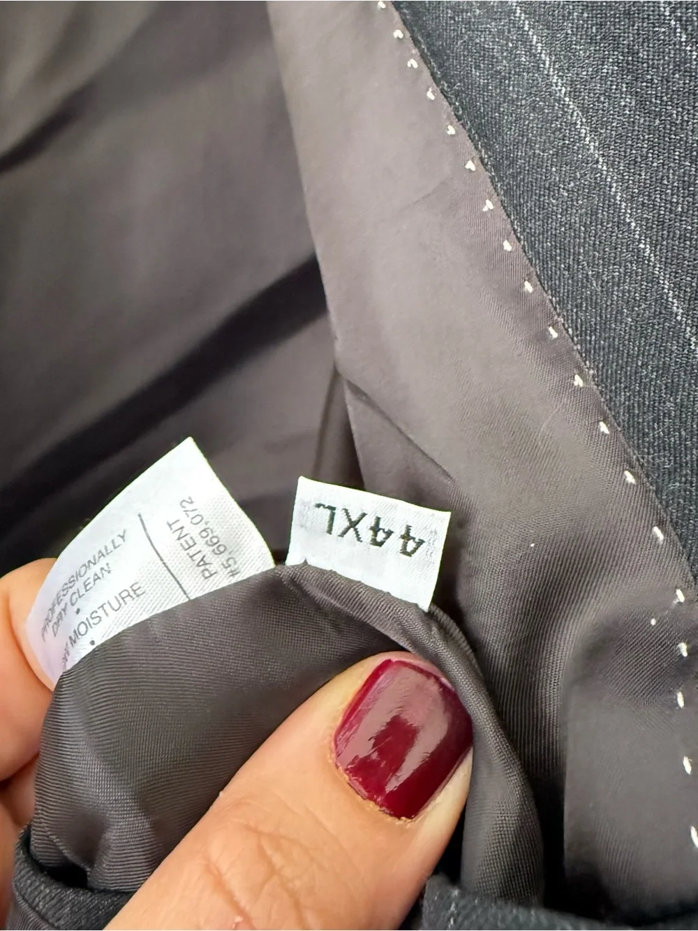 Hart Schaffner Marx Charcoal Gray Pinstripe Two-Button Blazer